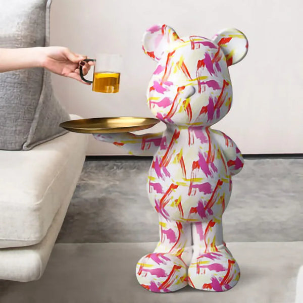 Large Size Graffiti Bear Statue Decorate Fashion