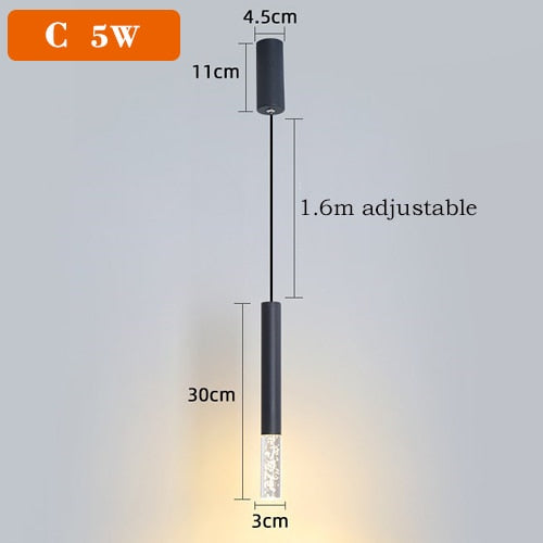 Modern Led Pendant Lights Bedside Suspension Luminaire