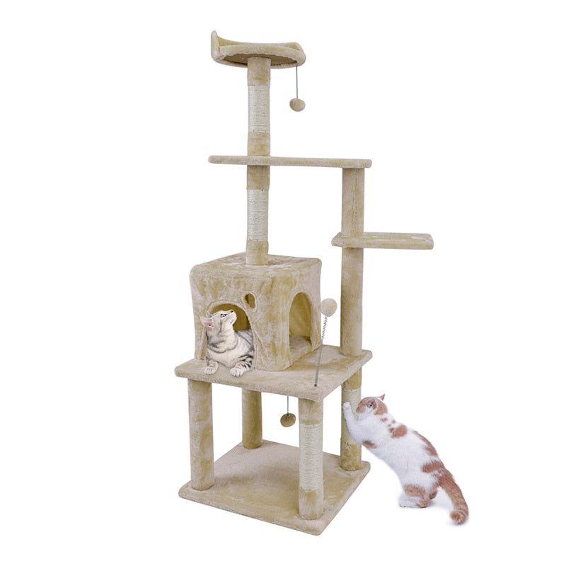 Cat Tree Furniture Tower Climb Activity Tree Scratcher