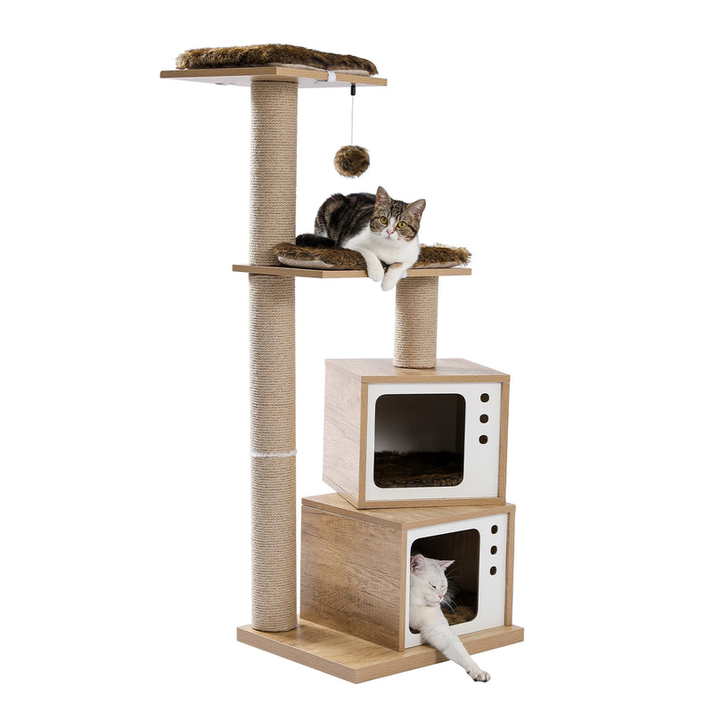 Cat Tree Furniture Tower Climb Activity Tree Scratcher