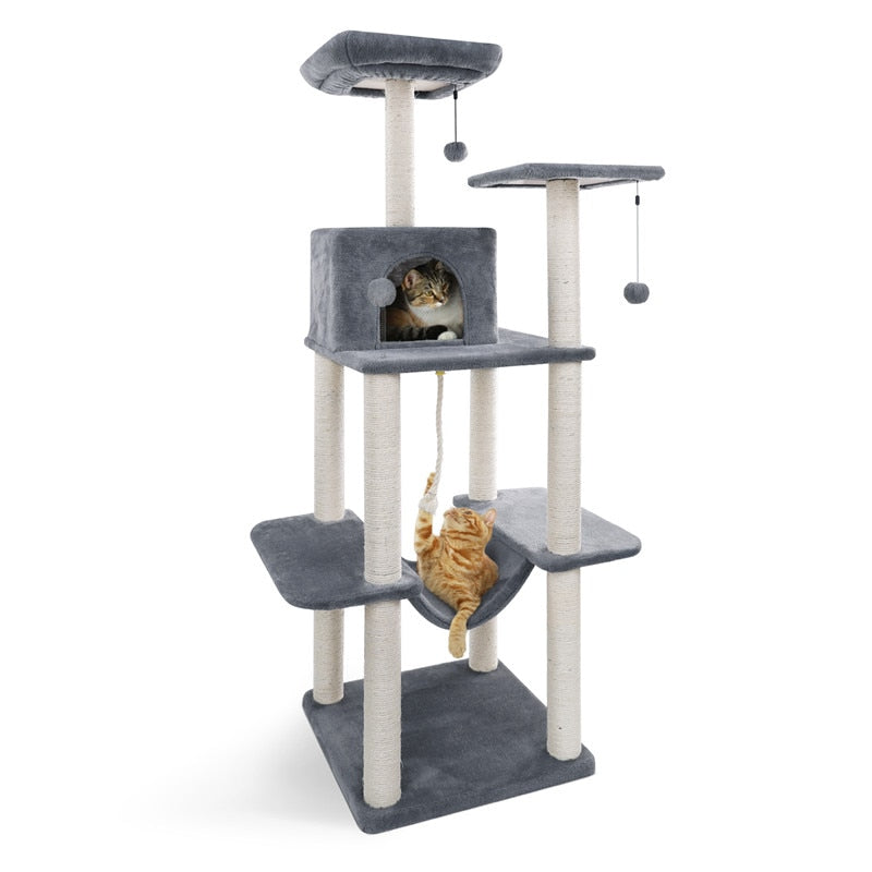 Cat Tree Furniture Tower Climb Activity Tree Scratcher