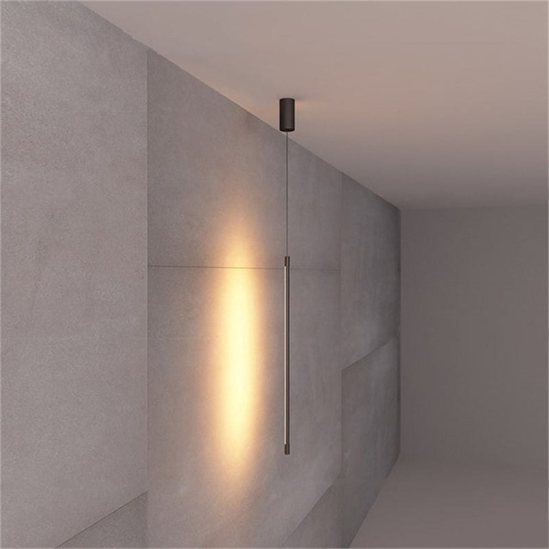 Modern Bedroom Bedside Led Pendant Lights Living Room TV Wall Decor LED Pendant Lamps Geometry Line Strip Hanging Light Fixtures