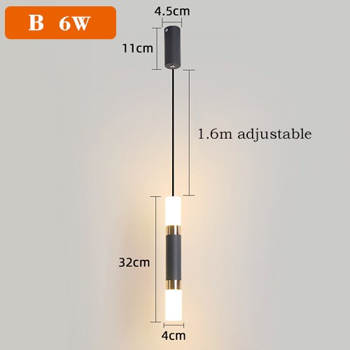 Modern Led Pendant Lights Bedside Suspension Luminaire