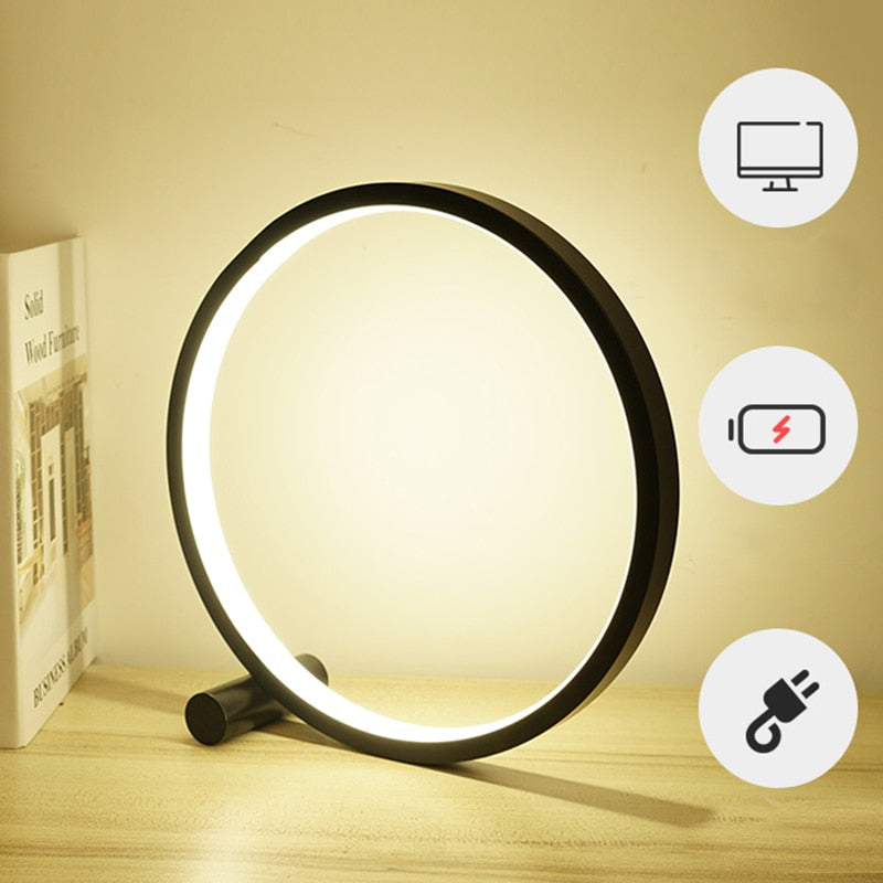 Modern Round LED Desk Lamp