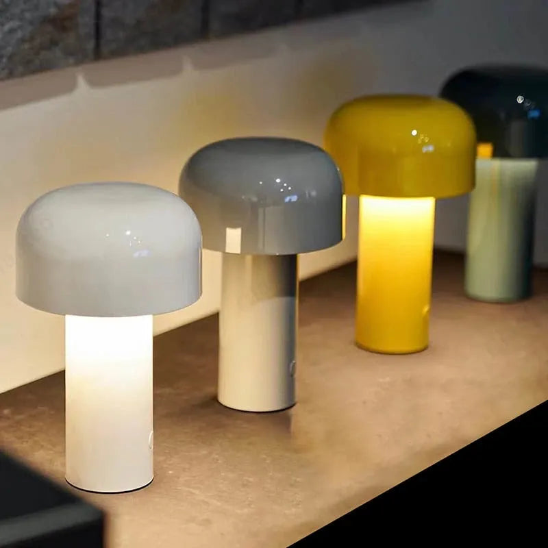 Retro-Mushroom lamp charging touch desk