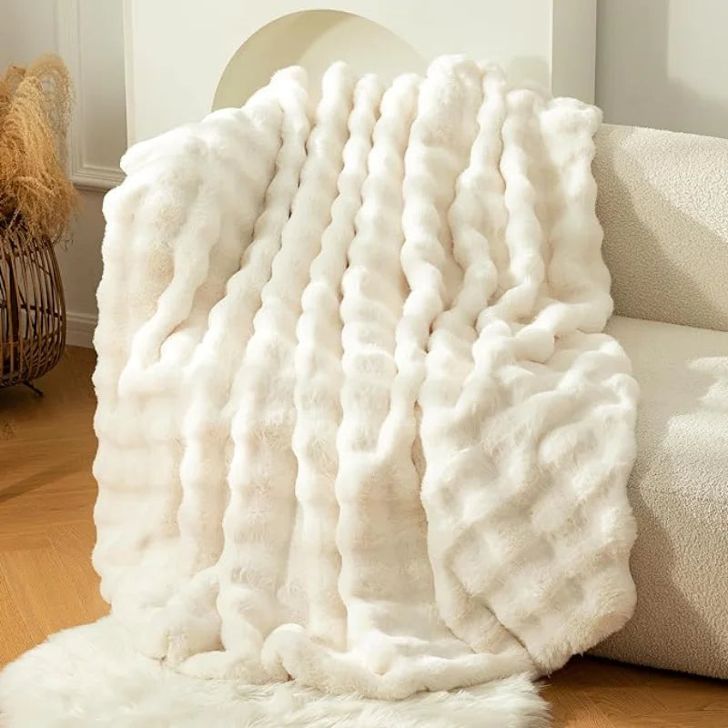 130x160cm Winter Warm Blanket Tuscan Faux