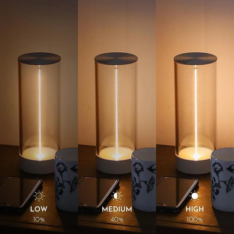 AUGE LIGHT Minimalist Table Lamp Creative Design Bedside Battery powered.