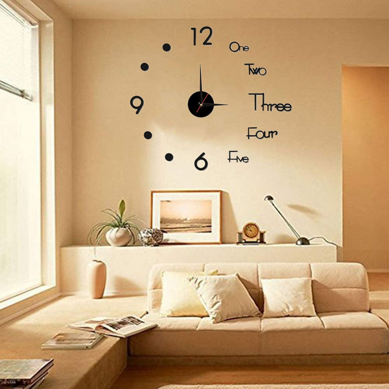 2024 New 3D Roman Numeral Acrylic Mirror Wall Clock