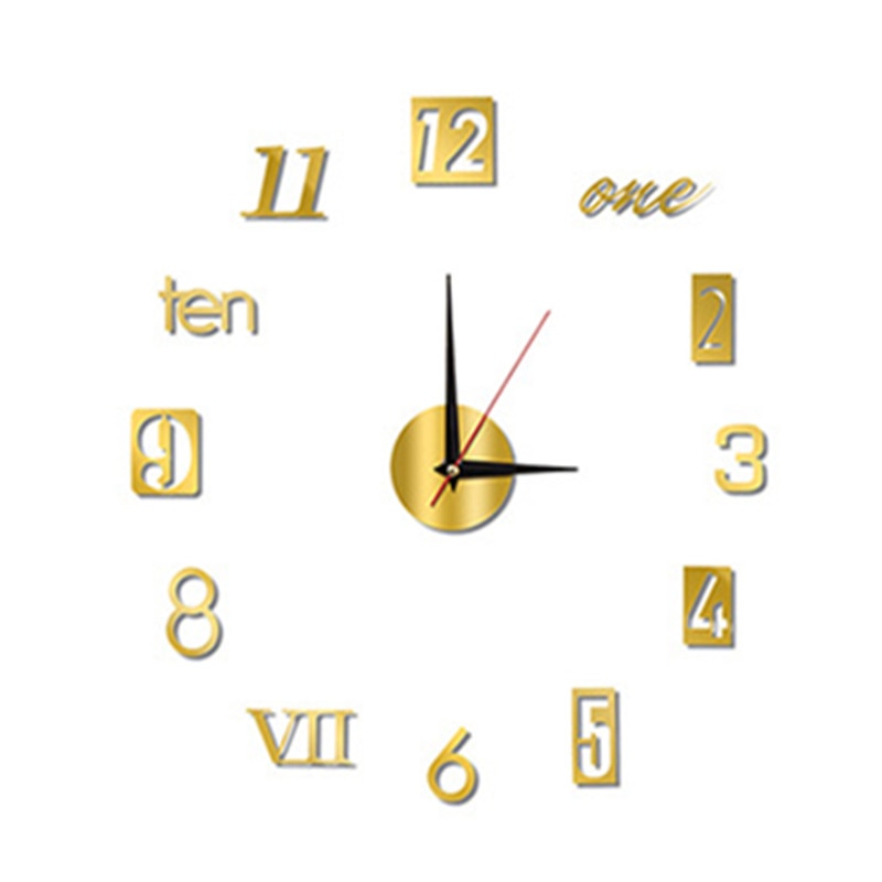 2024 New 3D Roman Numeral Acrylic Mirror Wall Clock