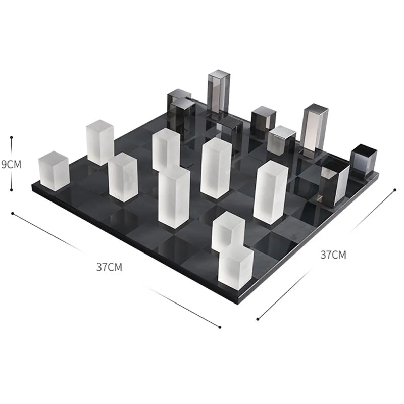 Marble Chess Set with minimalistic design