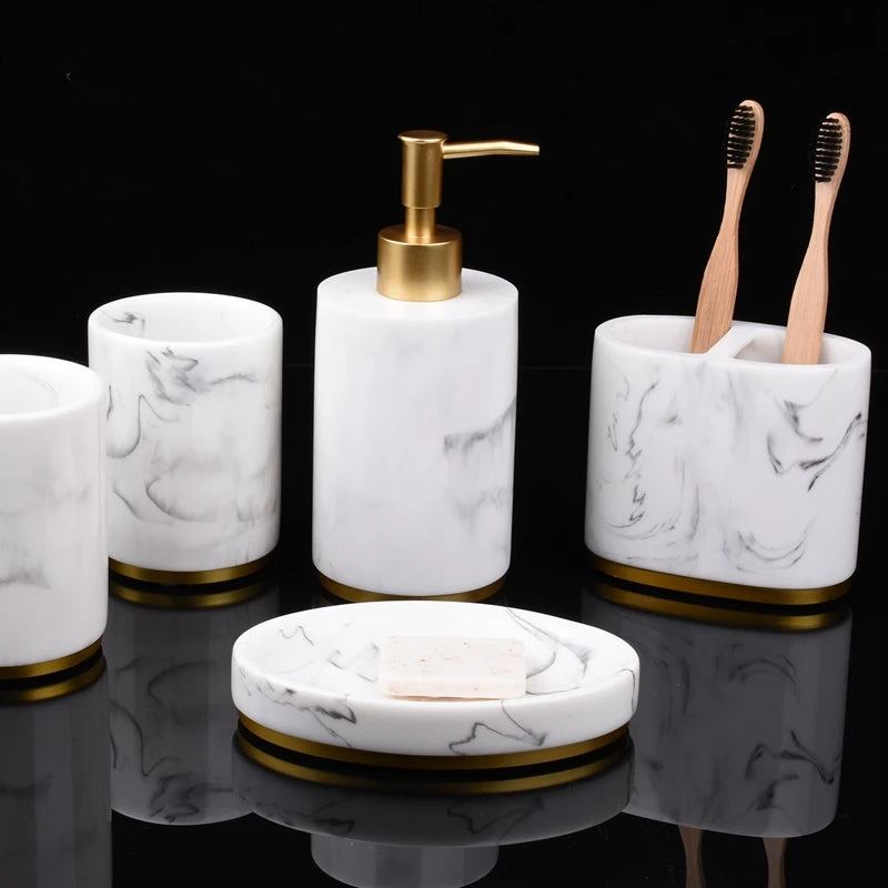 Bathroom Accessories Set, 5 Pieces Bath Ensemble