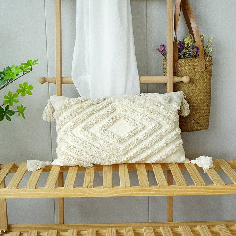 European Style Fringed Suede Pillowcase Bohemian Style