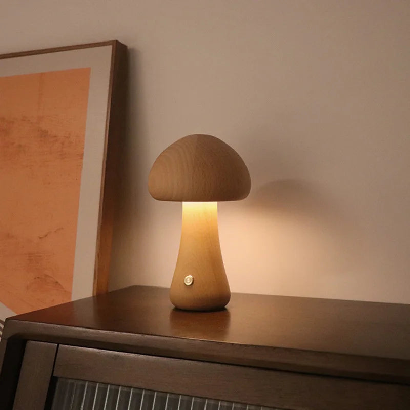 LED Mushroom Night Light With Touch Switch