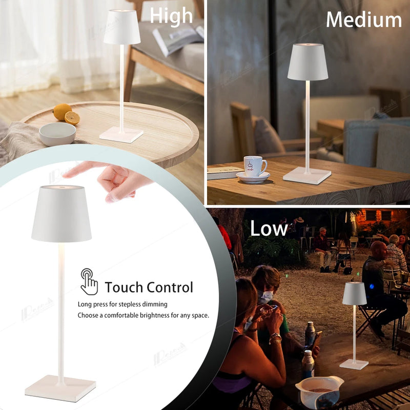 Retro - USB Aluminum Alloy retro  Desk Lamp LED Rechargeable