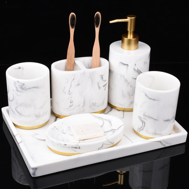 Bathroom Accessories Set, 5 Pieces Bath Ensemble