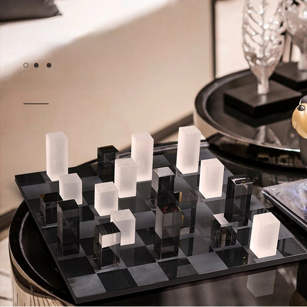 Marble Chess Set with minimalistic design