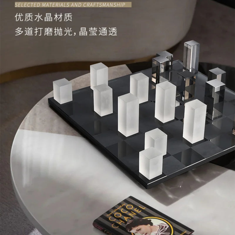 Marble Chess Set with minimalistic design