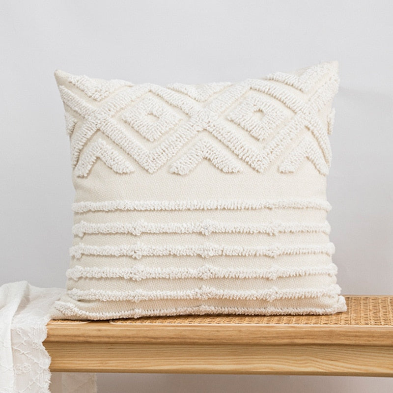 European Style Fringed Suede Pillowcase Bohemian Style