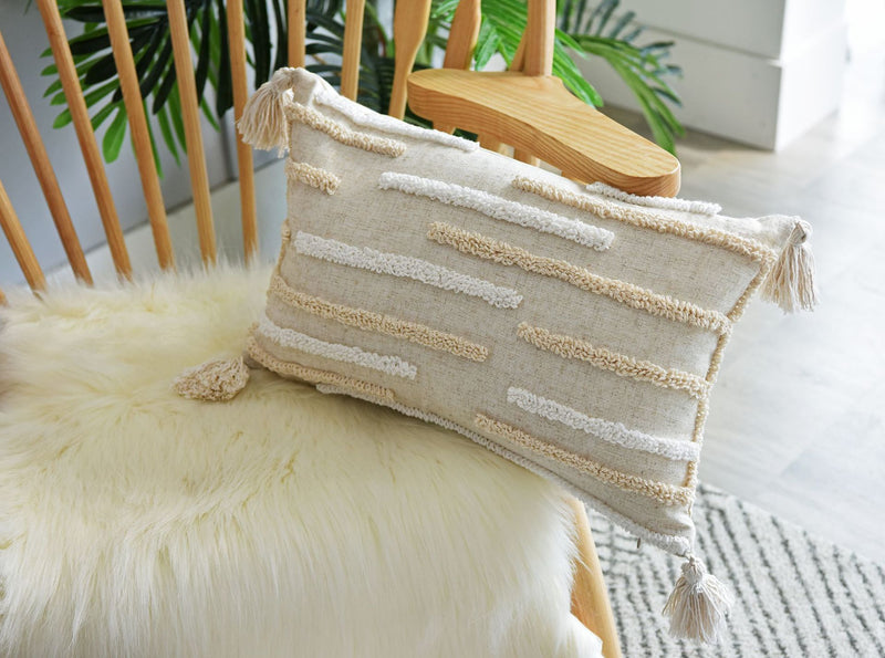 European Style Fringed Suede Pillowcase Bohemian Style