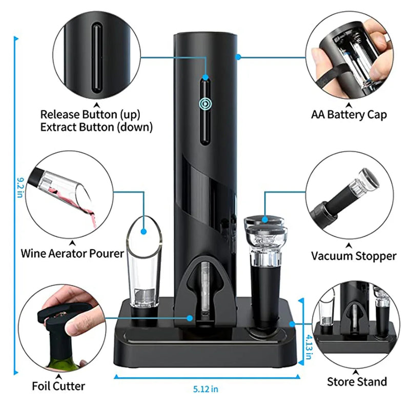 Electric Wine Opener Automatic Corkscrew Wine Openers with Stand Holder