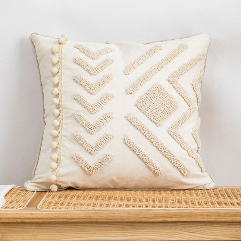 European Style Fringed Suede Pillowcase Bohemian Style