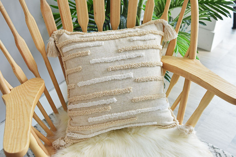 European Style Fringed Suede Pillowcase Bohemian Style