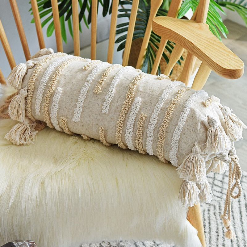 European Style Fringed Suede Pillowcase Bohemian Style