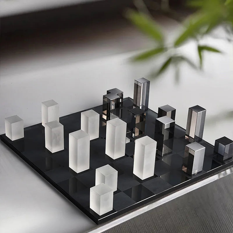 Marble Chess Set with minimalistic design