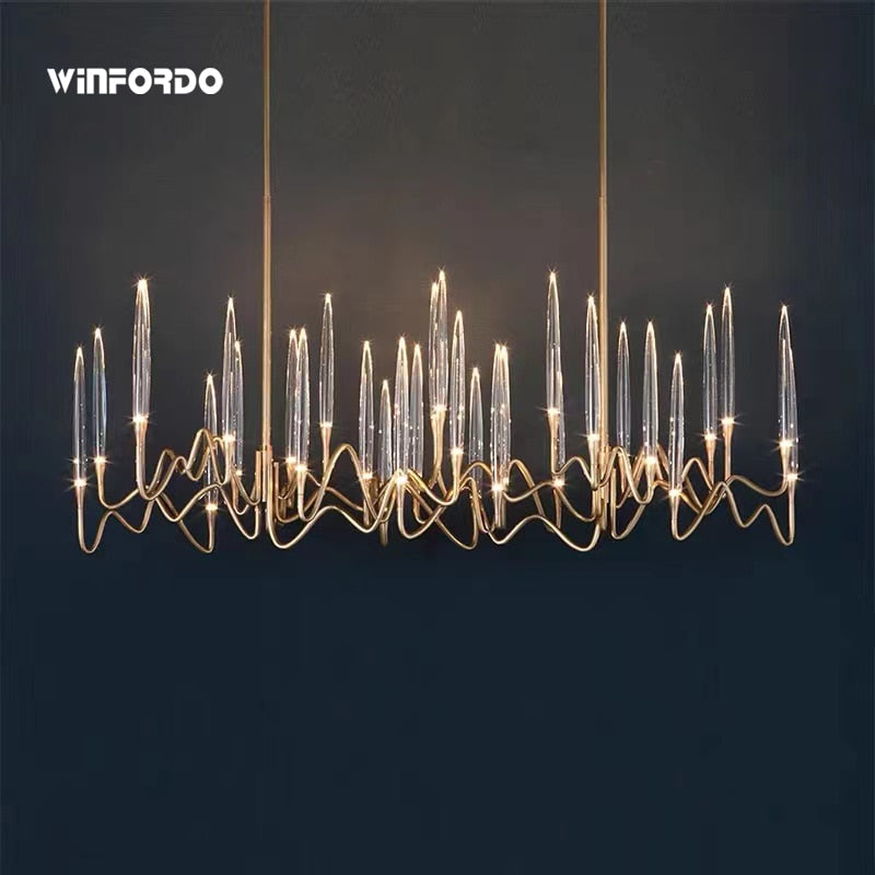 2024 Modern Luxury Light LED Crystal Chandelier